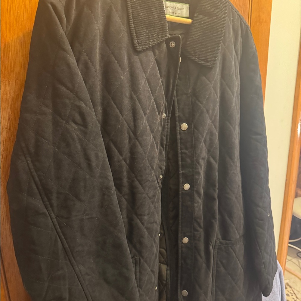 Men’s quilted coat, black large